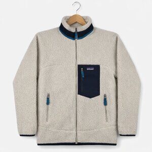Patagonia Classic Retro-X Fleece Jacket Cream Sherpa Full Zip Size M NWOT